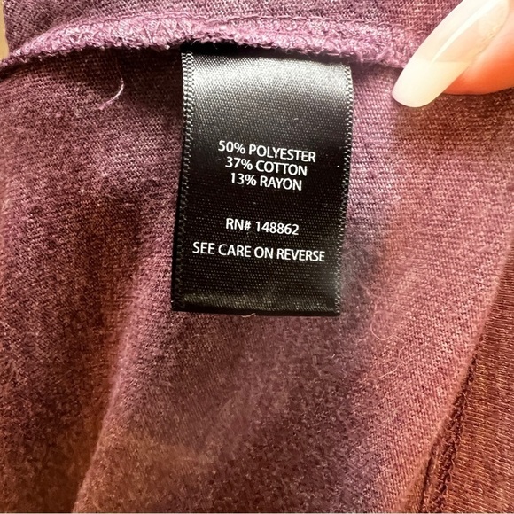 Torrid Classic Raglan Tee - Triblend Jersey Saturdays Purple & White (Size 4) - Picture 6 of 6